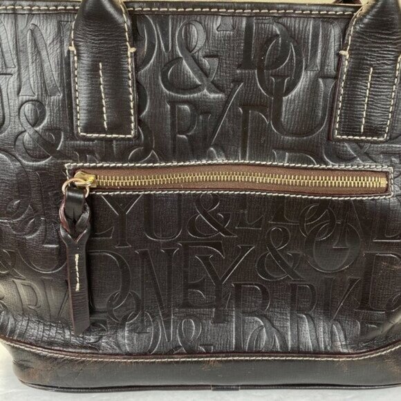 Dooney & Bourke Retro Lexington in Black Leather Tote with an Embossed Pattern - Picture 14 of 14